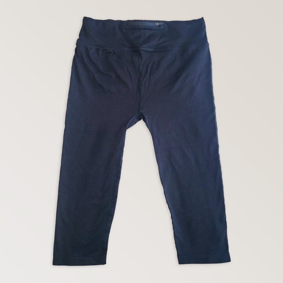 U2B Black Workout Leggings Pants, Gym High Rise Stretchy Crop Pants - Picture 5 of 11